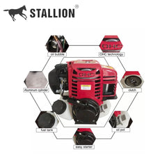 4 STROKE BACK PACK BRUSH CUTTER 50CC