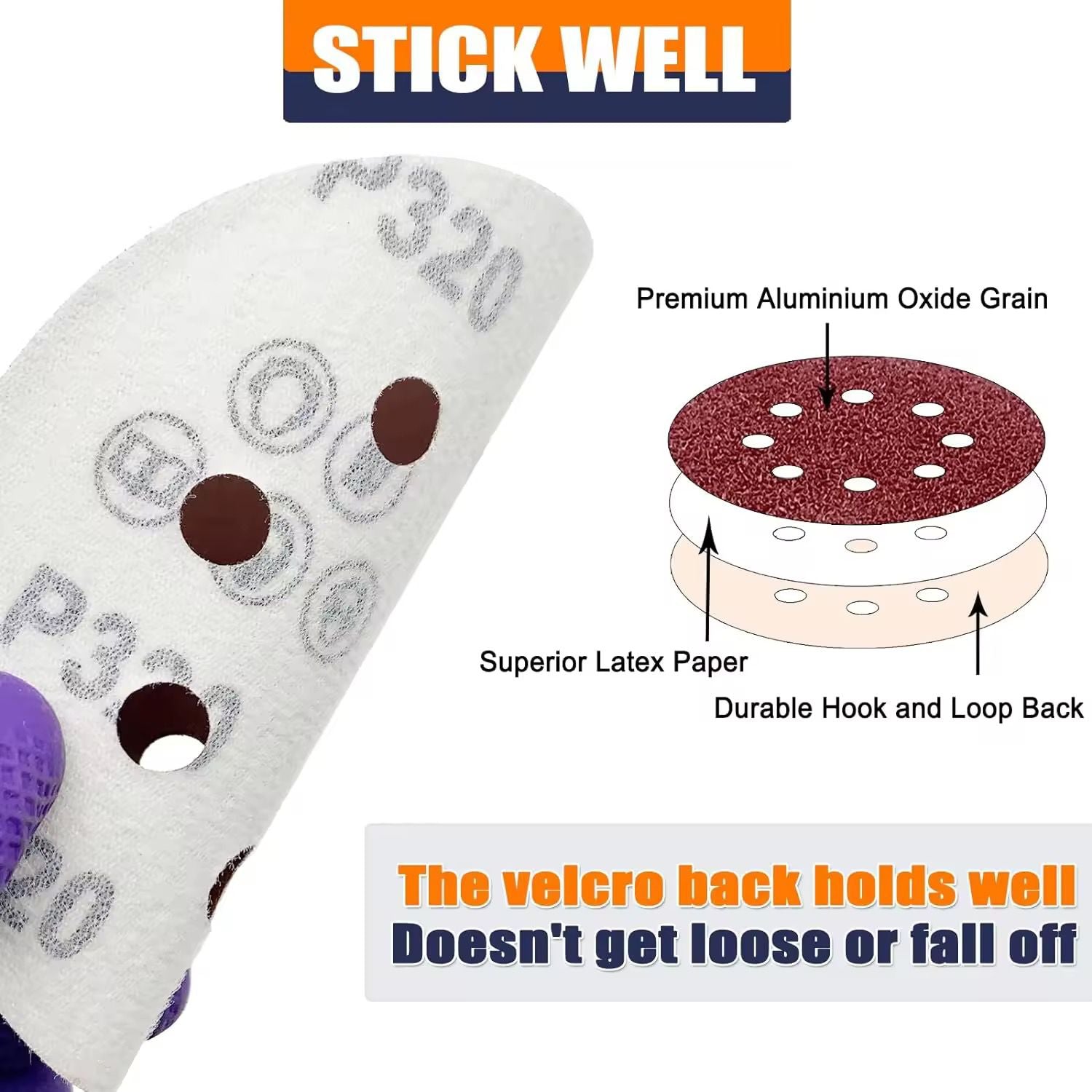 6inch Velcro Paper with 8 holes (10pcs pack)